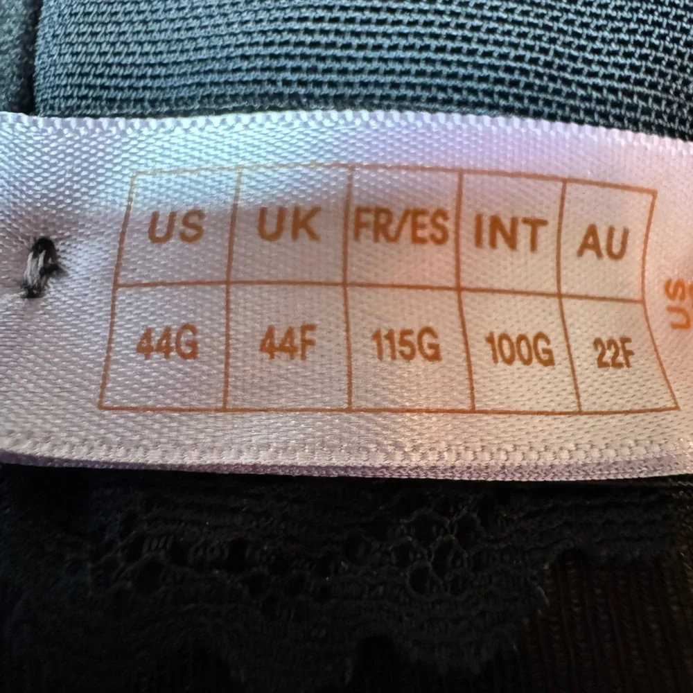 Savage x Fenty Black Lace Bra Size 44G Underwire